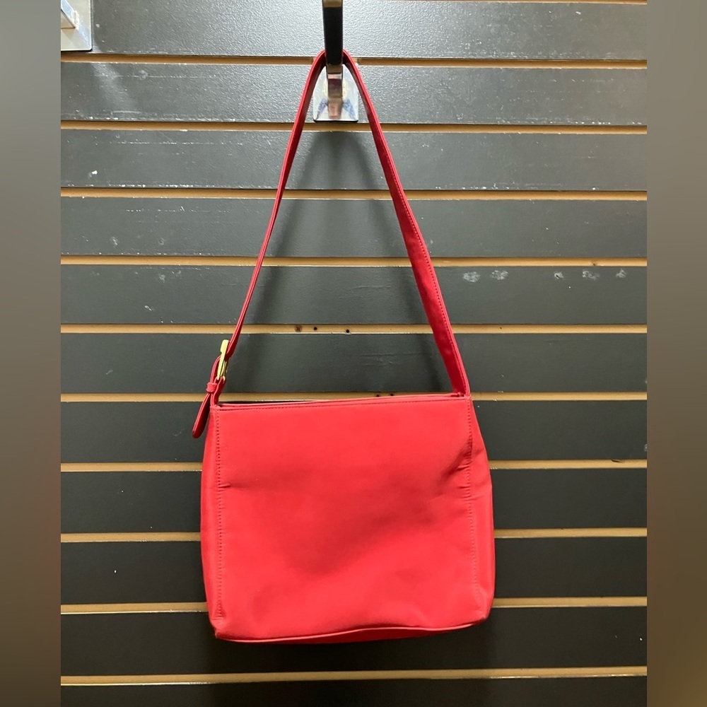 Vintage Ralph Lauren Red Shoulder Bag Classic Minimal Handbag